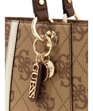 GUESS NOELLE 2 sac de courses, sac bandouli&egrave;re logo latte / marron - Sacs pour Femme - 3