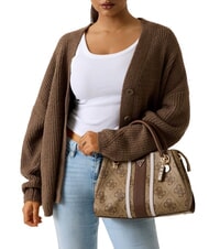 GUESS NOELLE 2 LUXURY Sac &agrave; main logo latte / marron - Sacs pour Femme - 2