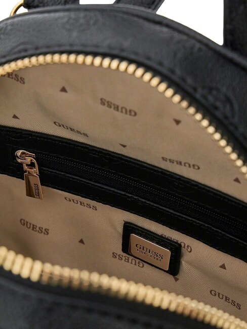 MANHATTAN 2 Sac &agrave; dos logo noir - Sacs pour Femme