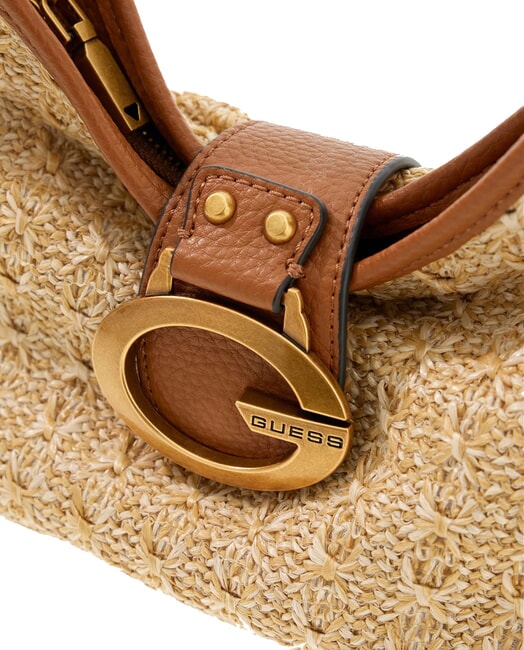 CAMDEN sac bandouli&egrave;re naturel / cognac - Sacs pour Femme