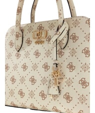 GUESS EMELIE LOGO2 Sac &agrave; main avec bandouli&egrave;re logo vanille - Sacs pour Femme - 5