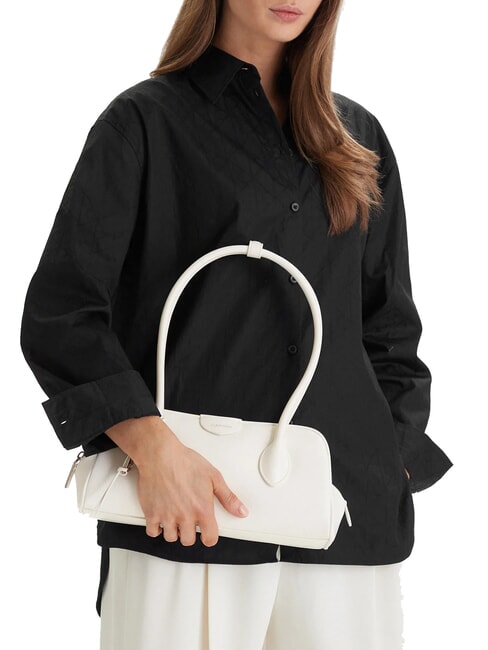 EMBOSSED LOGO BUSINE sac bandouli&egrave;re alysse blanche - Sacs pour Femme