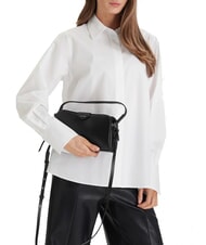 CALVIN KLEIN EMBOSSED LOGO BUSINE Sac &agrave; main avec bandouli&egrave;re sur noir - Sacs pour Femme - 2