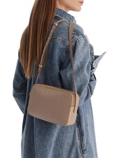 CALVIN KLEIN COATED EMBLEM Mini sac bandouli&egrave;re taupe d&eacute;sert aop - Sacs pour Femme - 2