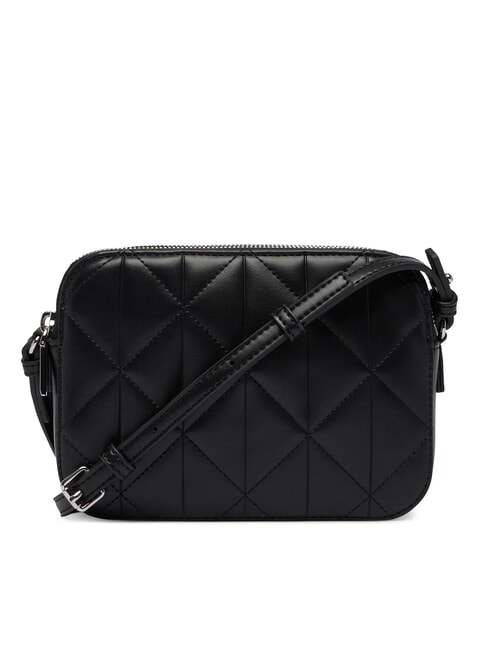 QUILTED EMBLEM Mini sac bandouli&egrave;re sur noir - Sacs pour Femme