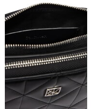 CALVIN KLEIN QUILTED EMBLEM Mini sac bandouli&egrave;re sur noir - Sacs pour Femme - 5