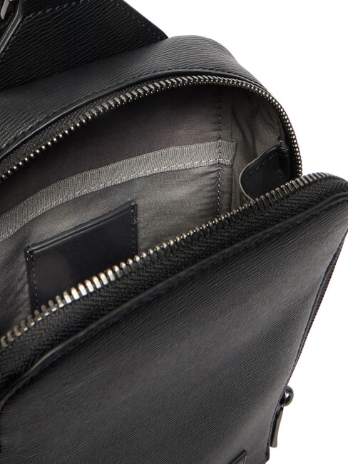 HARDWARE EMBLEM sac bandouli&egrave;re sur noir - Sacs en Bandouli&egrave;res pour Homme