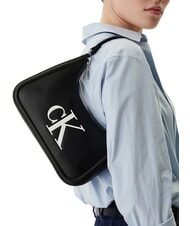 CALVIN KLEIN BOLD MONOGRAM Sac &agrave; bandouli&egrave;re noir et blanc - Sacs pour Femme - 2