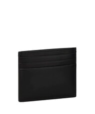 CALVIN KLEIN RAISED LOGO porte-cartes en cuir plat sur noir - Portefeuilles Homme - 2