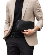 CALVIN KLEIN BOLD MONOGRAM Pochette portefeuille sur noir - Portefeuilles Homme - 4