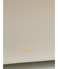 FURLA CAMPIONARIO - RIVA Sac bandouli&egrave;re en cuir CR&Egrave;ME - Sacs pour Femme - 3