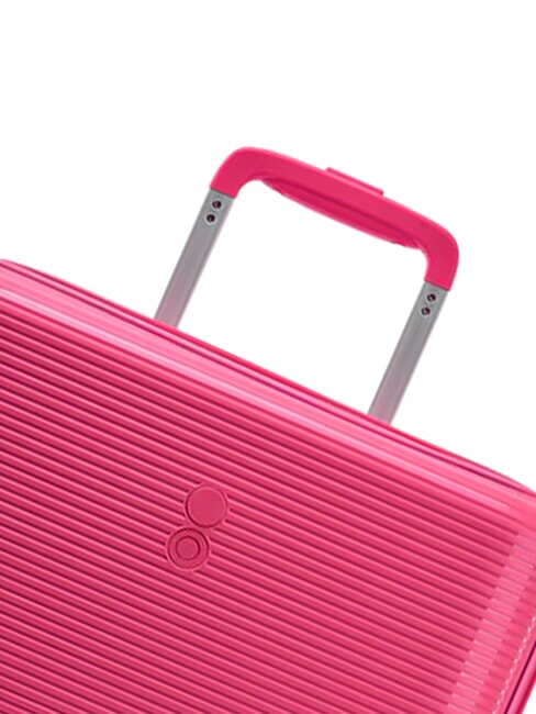 FORZA Chariot &agrave; bagages &agrave; main extensible rose lumineux - Valises cabine