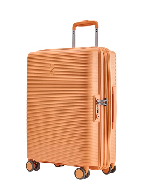 FORZA Chariot &agrave; bagages &agrave; main extensible abricot &eacute;cras&eacute; - Valises cabine