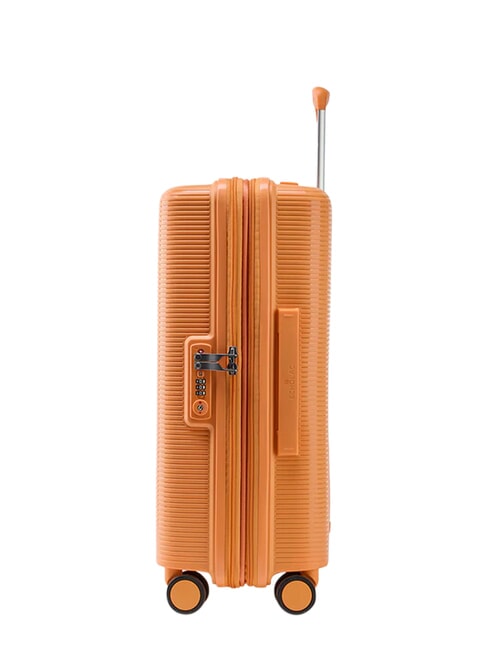 FORZA Chariot &agrave; bagages &agrave; main extensible abricot &eacute;cras&eacute; - Valises cabine