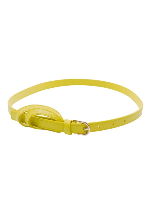 CAMPIONARIO - SFERA  Ceinture en cuir, pour femme jaune de c&egrave;dre - Ceintures