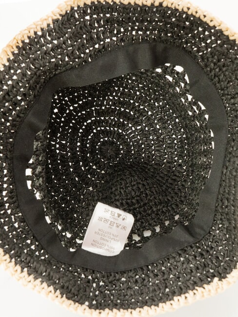 CAMPIONARIO - GIOVE  Chapeau en nylon noir+naturel - Bonnets