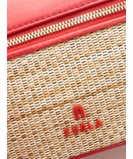FURLA CAMPIONARIO - CAMELIA Mini sac &agrave; main avec bandouli&egrave;re naturel + rouge v&eacute;nitien - Sacs pour Femme - 3