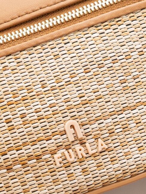 CAMPIONARIO - CAMELIA Mini sac &agrave; main avec bandouli&egrave;re naturel+brandy - Sacs pour Femme