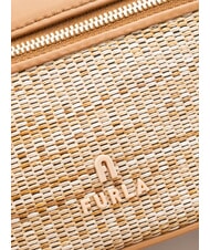 FURLA CAMPIONARIO - CAMELIA Mini sac &agrave; main avec bandouli&egrave;re naturel+brandy - Sacs pour Femme - 3