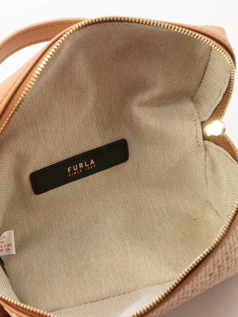 CAMPIONARIO - CAMELIA Mini sac &agrave; main avec bandouli&egrave;re naturel+brandy - Sacs pour Femme