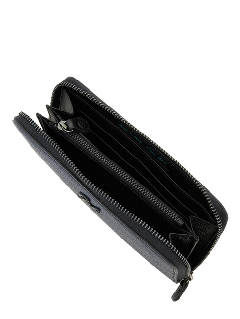 GMONEY17 Grand portefeuille zipp&eacute; en cuir encre bleue - Portefeuilles Femme