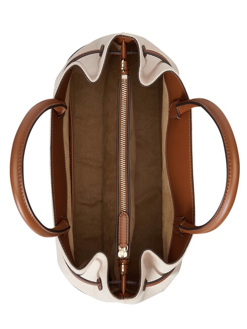 BLAIKE Sac &agrave; main avec bandouli&egrave;re toile blanche/beige - Sacs pour Femme