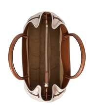 RALPH LAUREN BLAIKE Sac &agrave; main avec bandouli&egrave;re toile blanche/beige - Sacs pour Femme - 6