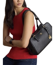 RALPH LAUREN MARCY Sac bandouli&egrave;re en cuir noir2 - Sacs pour Femme - 2