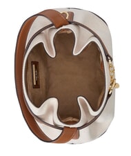 RALPH LAUREN BLAIKE Sac &agrave; main avec bandouli&egrave;re, sac seau toile blanche/beige - Sacs pour Femme - 6