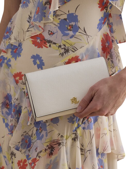 ADAIR 2 Portefeuille avec bandouli&egrave;re cha&icirc;ne blanc doux - Portefeuilles Femme