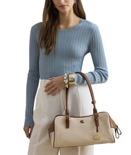 RALPH LAUREN MARCY Sac bandouli&egrave;re, double portabilit&eacute; blanc/beige - Sacs pour Femme - 2