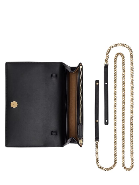 ADAIR 2 Portefeuille avec bandouli&egrave;re cha&icirc;ne NOIR - Portefeuilles Femme