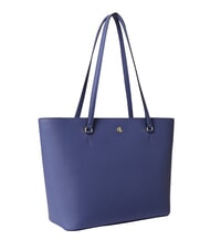 RALPH LAUREN KARLY Sac cabas en cuir Carson Blue - Sacs pour Femme - 3