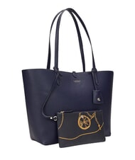 RALPH LAUREN Merrimack Sac d'&eacute;paule r&eacute;versible marine/rayures fines - Sacs pour Femme - 4