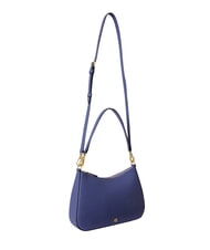 RALPH LAUREN DANNI Sac &agrave; bandouli&egrave;re, avec bandouli&egrave;re, en cuir Carson Blue - Sacs pour Femme - 4
