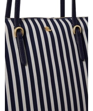 RALPH LAUREN KEATON Sac shopping moyen rayures fines/bleu marine raffin&eacute; - Sacs pour Femme - 6