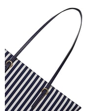 RALPH LAUREN KEATON Sac shopping moyen rayures fines/bleu marine raffin&eacute; - Sacs pour Femme - 7
