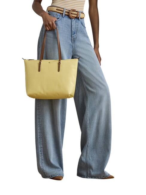 KEATON Sac shopping moyen sorbet citron/bronzage Lauren - Sacs pour Femme