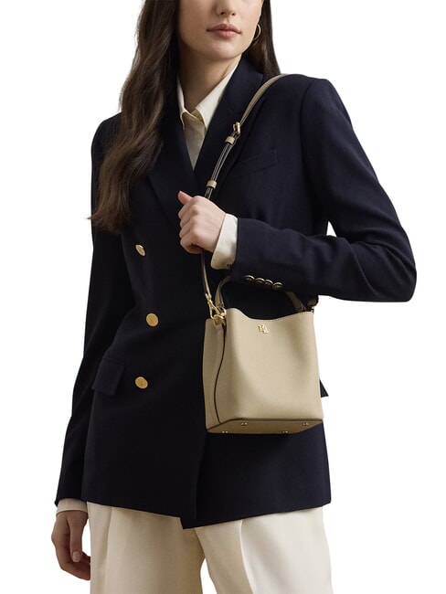 REESE Sac &agrave; main en cuir, avec bandouli&egrave;re beige clair - Sacs pour Femme