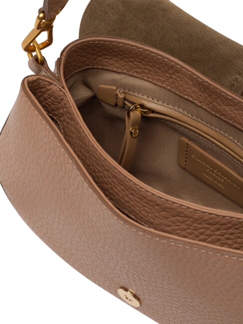 HELENA ROUND Sac &agrave; main en cuir, avec bandouli&egrave;re argile - Sacs pour Femme