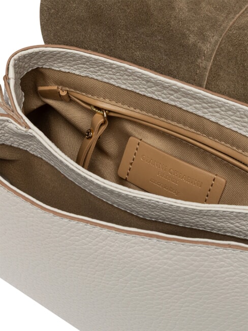 HELENA ROUND Sac bandouli&egrave;re en cuir, avec bandouli&egrave;re sable - Sacs pour Femme