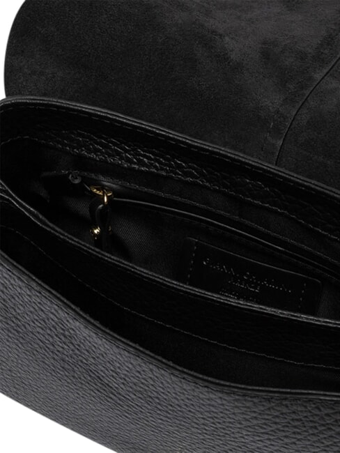 HELENA ROUND Sac &agrave; main en cuir, avec bandouli&egrave;re Noir - Sacs pour Femme