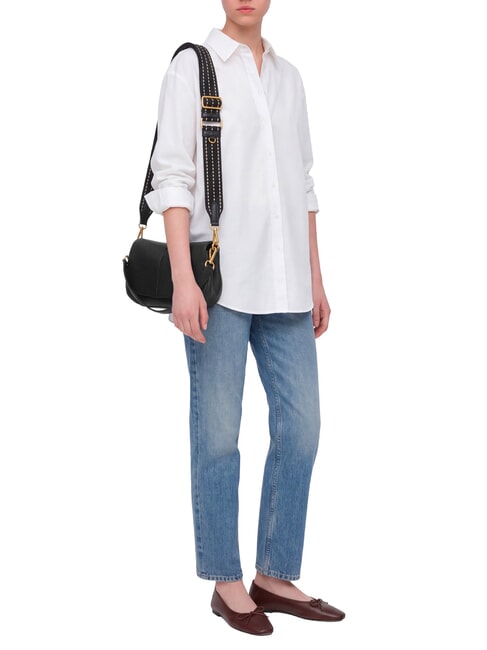 HELENA ROUND Sac &agrave; main en cuir, avec bandouli&egrave;re Noir - Sacs pour Femme