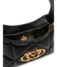 LOVE MOSCHINO EMBOSSED sac bandouli&egrave;re Noir - Sacs pour Femme - 5