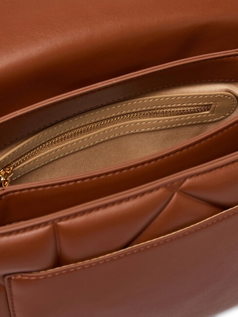 EMBOSSED sac bandouli&egrave;re brun - Sacs pour Femme