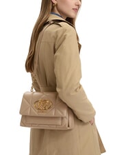 LOVE MOSCHINO EMBOSSED sac bandouli&egrave;re taupe - Sacs pour Femme - 2