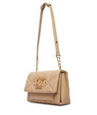 LOVE MOSCHINO EMBOSSED sac bandouli&egrave;re taupe - Sacs pour Femme - 3