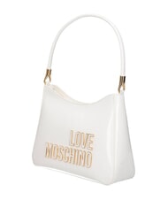 LOVE MOSCHINO ENAMELED sac bandouli&egrave;re blanc - Sacs pour Femme - 2