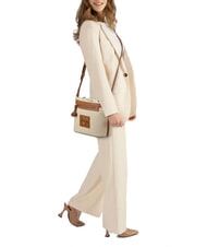 LOVE MOSCHINO STRAW CHIC Mini sac bandouli&egrave;re cuir naturel - Sacs pour Femme - 4