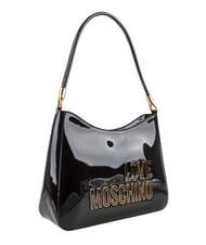 LOVE MOSCHINO ENAMELED sac bandouli&egrave;re Noir - Sacs pour Femme - 2